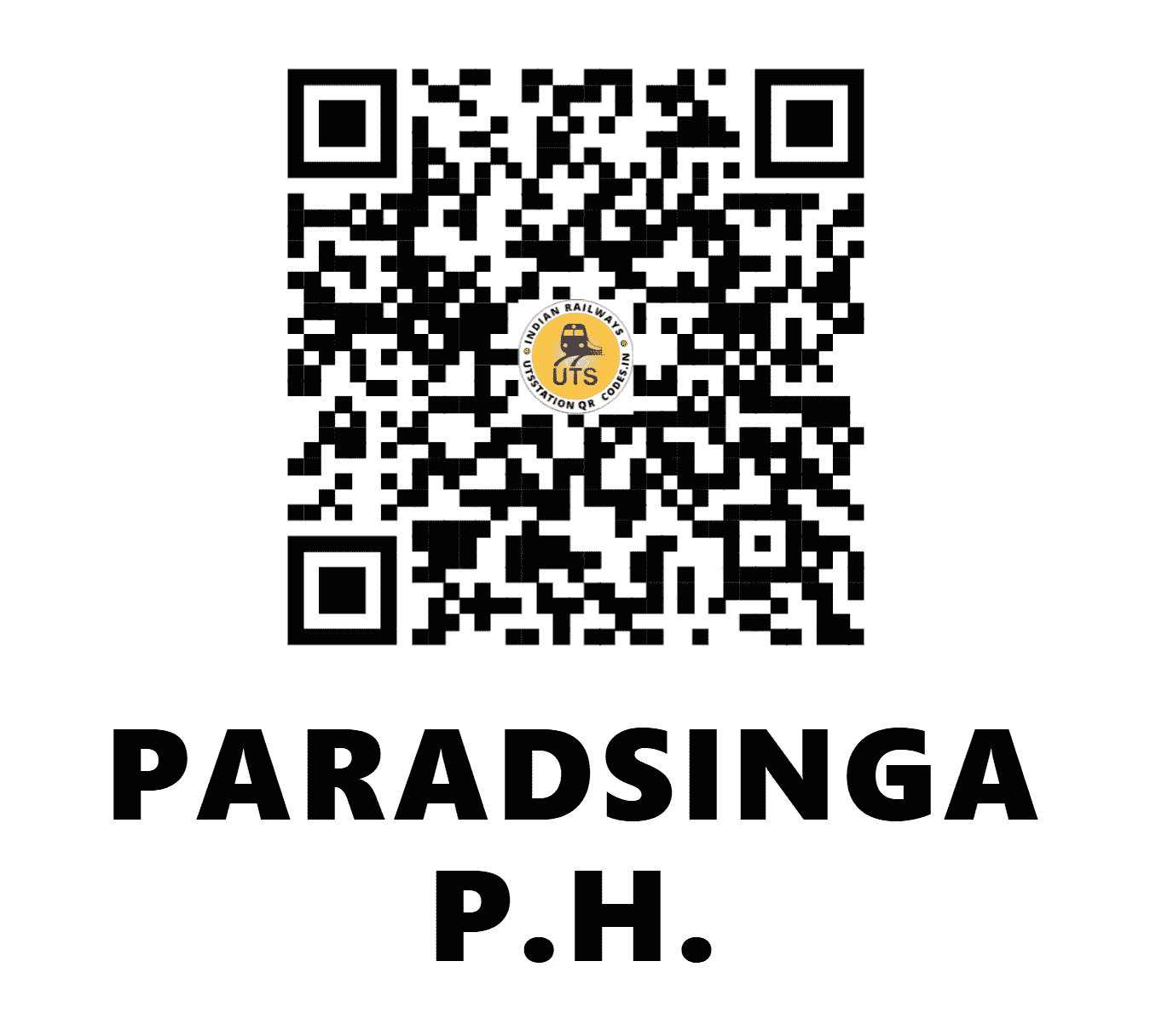 UTS QR Code for PARADSINGA P.H. - PSK - SB (MADHYA PRADESH)